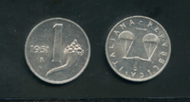 1951 - LOTTO/M16131 - REPUBBLICA - 1 LIRA CORNUCOPIA