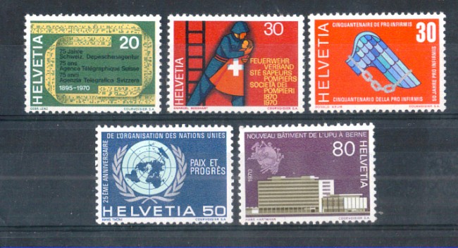 1970 - LOTTO/SVI854CPN - SVIZZERA - PROPAGANDA 5v. - NUOVI