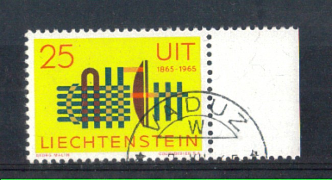 1965 - LOTTO/LIE404U - LIECHTENSTEIN - 25r. U.I.T  USATO