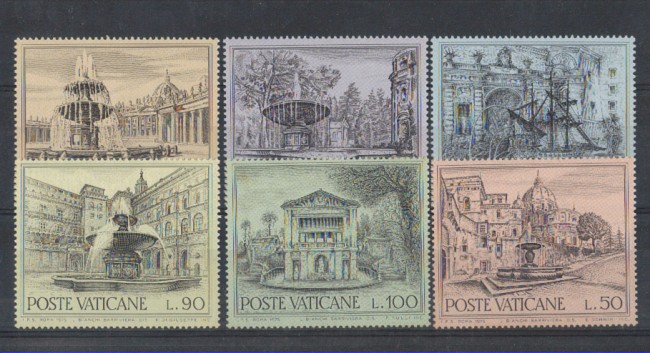 1975 - LOTTO/5954 - VATICANO -  FONTANE 6v.