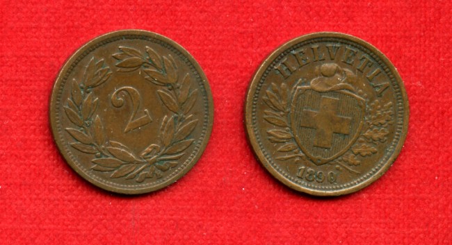 1890 - LOTTO/M22488 - SVIZZERA - 2 RAPPEN