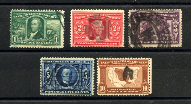 1904 - STATI UNITI - LOTTO/41552 - ESPOSIZIONE LUISIANA 5v. - USATI