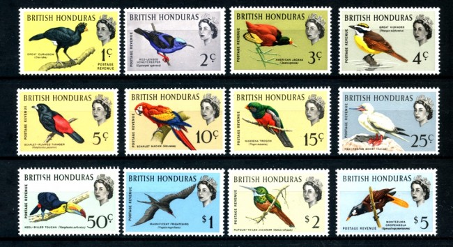 1967  HONDURAS BRITANNICO - UCCELLI 12v. - NUOVI - LOTTO/25018
