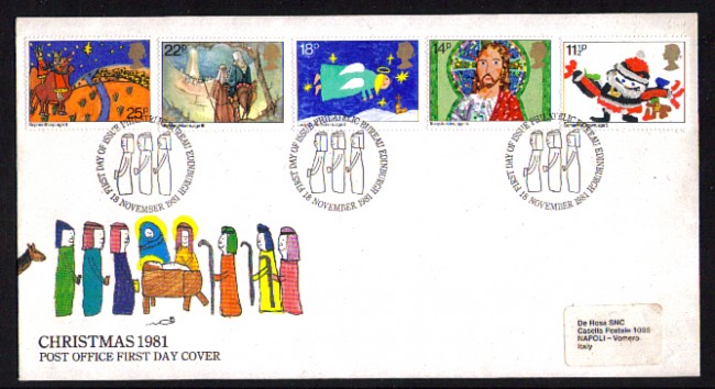 1981 - LBF/4036 - GRAN BRETAGNA - NATALE DISEGNI DEI RAGAZZI - BUSTA FDC