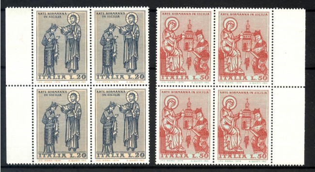 1974 - LOTTO/6596Q - REPUBBLICA - ARTE NORMANNA QUARTINE