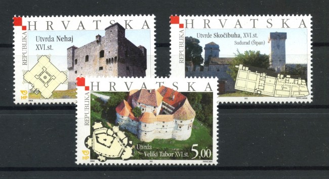 2002 - CROAZIA - TORRI E FORTEZZE 3v. - NUOVI - LOTTO/32934