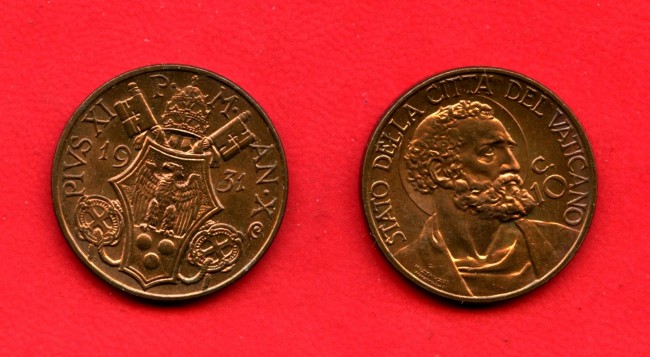1931 - VATICANO - 10 CENTESIMI PIO XI° - LOTTO/M14654