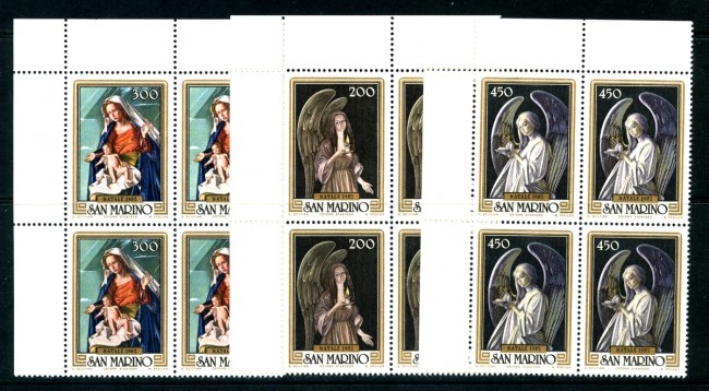 1982 - SAN MARINO - NATALE 3v. - QUARTINE - LOTTO/27814Q