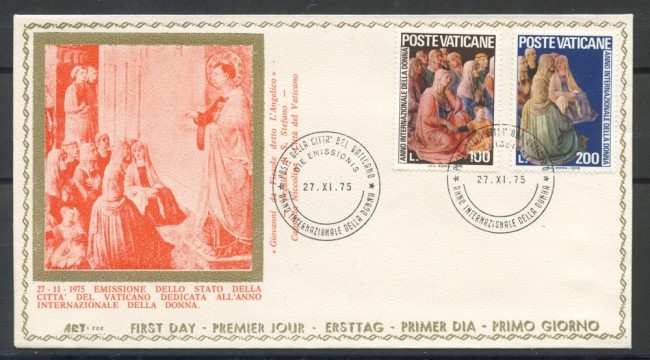 1975 - VATICANO - ANNO DELLA DONNA - BUSTA FDC ART - LOTTO/27588
