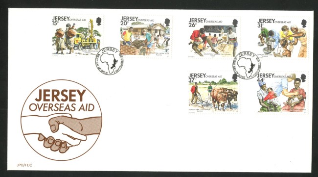 1991 - JERSEY - LOTTO/41764 - AIUTI AL TERZO MONDO  6v. - BUSTA FDC