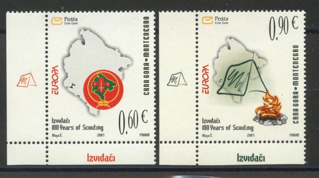 2007 - MONTENEGRO REPUBBLICA - EUROPA SCOUT 2v. - NUOVI - LOTTO/34836