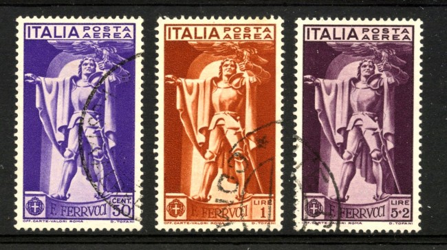 1930 - REGNO - LOTTO/40077 - POSTA AEREA - FRANCESCO FERRUCCI 3v. - USATI