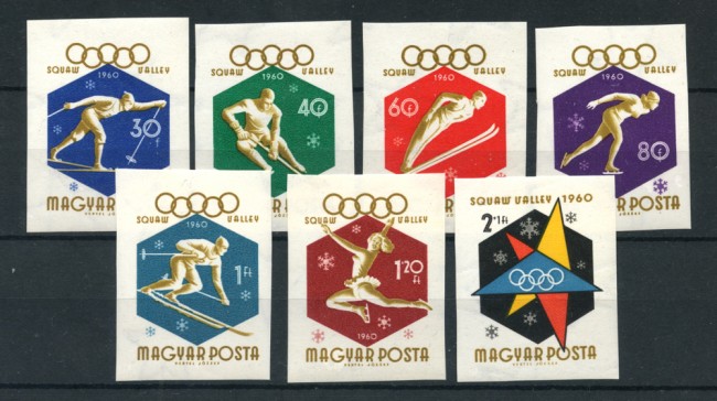 1960 - UNGHERIA - LOTTO/20142 - OLIMPIADI INVERNALI 7v. Nuovi ND.