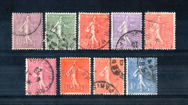1924 - LOTTO/FRA205CPU - FRANCIA - SEMINATRICE 9v. - USATI