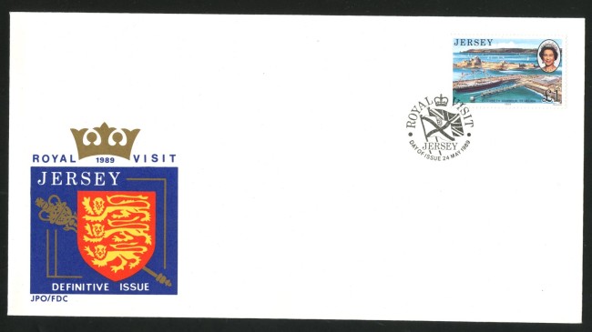 1989 - JERSEY - LOTTO/41770 - VISITA REGINA ELISABETTA - BUSTA FDC