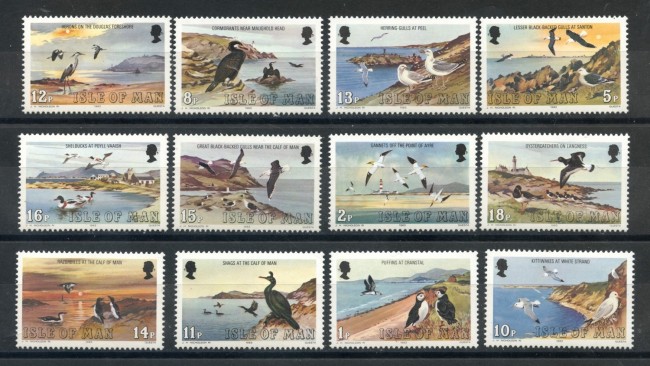 1983 - ISOLA DI MAN - UCCELLI MARINI 12v. - NUOVI - LOTTO/28468