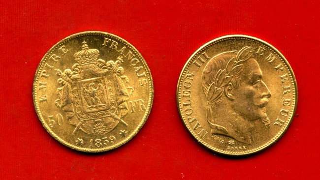 1859 - FRANCIA - 50 FRANCHI NAPOLEONE COPIA - LOTTO/M30999
