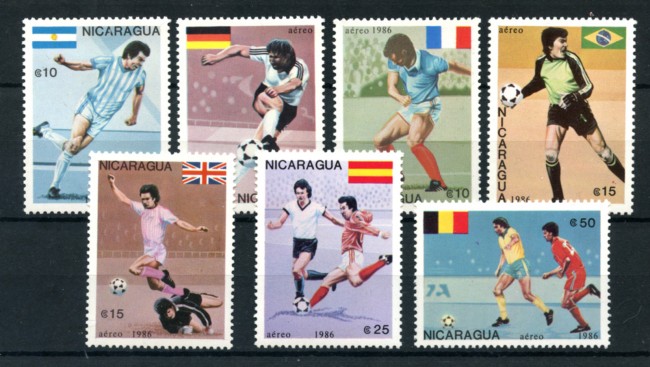 1986 - NICARAGUA - MONDIALI MESSICO  7v. - NUOVI