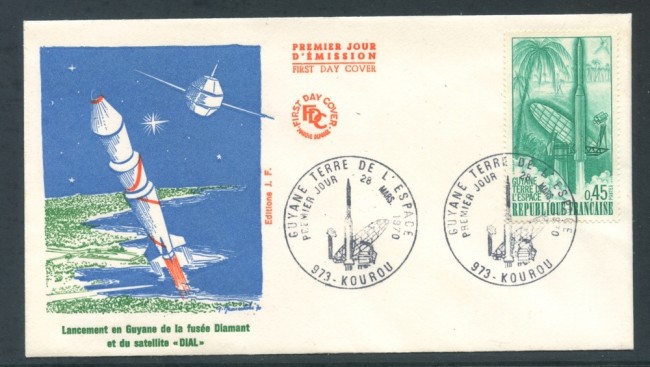 1970 - FRANCIA - MISSILE DIAMANT B - BUSTA FDC - LOTTO/26524