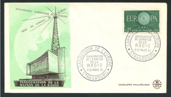 1961 - FRANCIA - LOTTO/20402 - INAUGURAZIONE PALAZZO DELLA RADIO