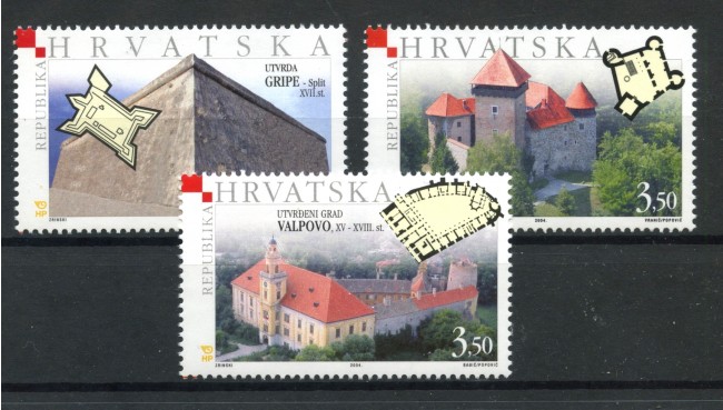 2004 - CROAZIA - TORRI E FORTEZZE  3v. - NUOVI - LOTTO/32980