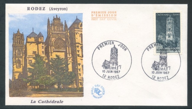 1967 - FRANCIA - CATTEDRALE DI RODEZ - BUSTA FDC - LOTTO/26676