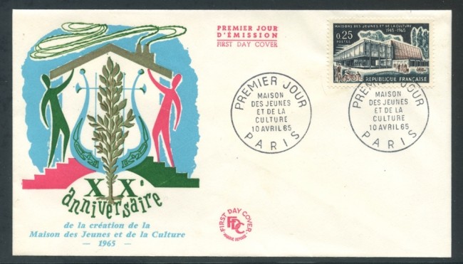 1965 - FRANCIA - CASA DEI GIOVANI E DELLA CULTURA - BUSTA FDC - LOTTO/26650