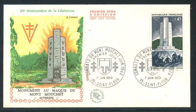 1969 - FRANCIA - MONUMENTO DI MONT MOUCHET - BUSTA FDC - LOTTO/26709
