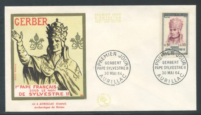 1964 - FRANCIA - PAPA SILVESTRO II°- BUSTA FDC - LOTTO/26698
