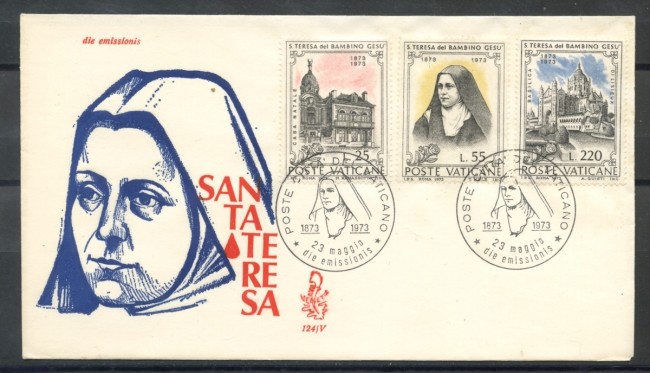 1973 - VATICANO - SANTA TERESA - BUSTA FDC VENEZIA - LOTTO/27570A