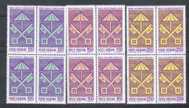 1978 - LOTTO/5974Q - VATICANO - SEDE VACANTE I° QUARTINE