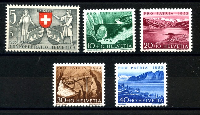 1953 - LOTTO/39415 - SVIZZERA - PRO PATRIA 5v. - NUOVI