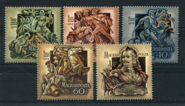 1953 - LOTTO/13865 - UNGHERIA - PRINCIPE RAKOCZI 5v. - NUOVI