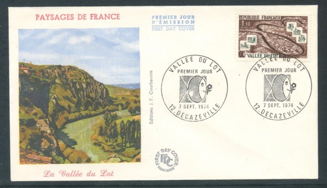 1974 - FRANCIA - VALLE DEL LOT - BUSTA FDC - LOTTO/26538