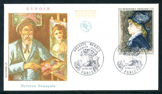 1968 - FRANCIA  - DIPINTO DI RENOIR - BUSTA FDC - LOTTO/26587