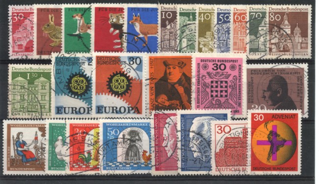 1967 - LOTTO/18861 - GERMANIA FEDERALE - ANNATA COMPLETA 26v. - USATI