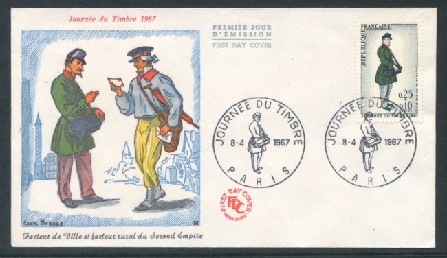 1967 - FRANCIA - GIORNATA DEL FRANCOBOLLO - BUSTA FDC - LOTTO/26519
