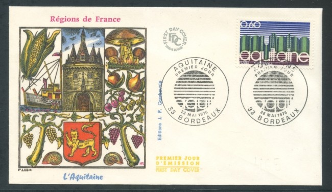 1976 - FRANCIA - REGIONI "AQUITAINE" - BUSTA FDC - LOTTO/26636