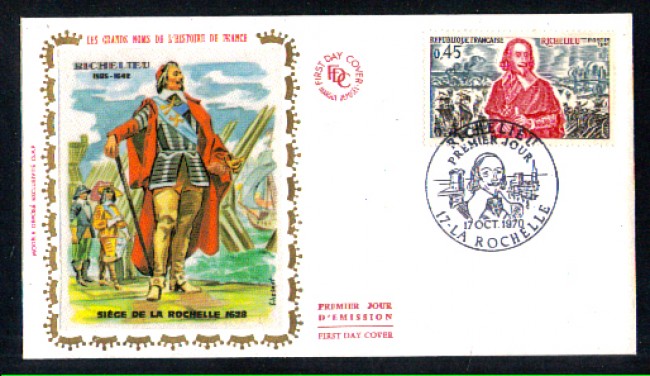 1970 - LOTTO711090 - FRANCIA - CARDINALE RICHELIEU - BUSTA FDC