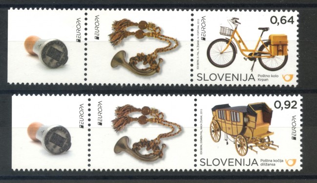 2013 - SLOVENIA - EUROPA VEICOLI POSTALI 2v. - NUOVi - LOTTO/34538