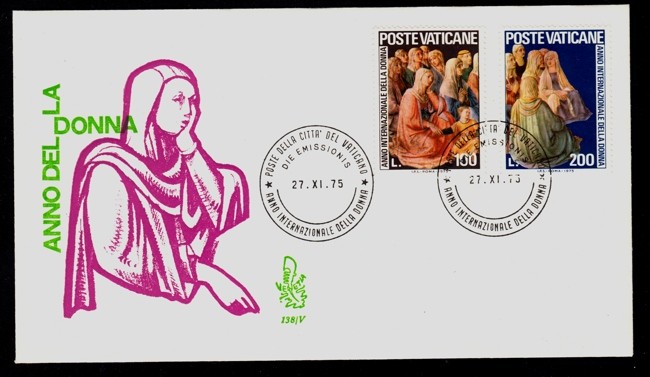 1975 - LOTTO/13155 -  VATICANO - ANNO DELLA DONNA - BUSTA FDC