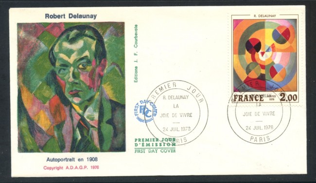 1976 - FRANCIA - R. DELAUNAY - BUSTA FDC - LOTTO/25878