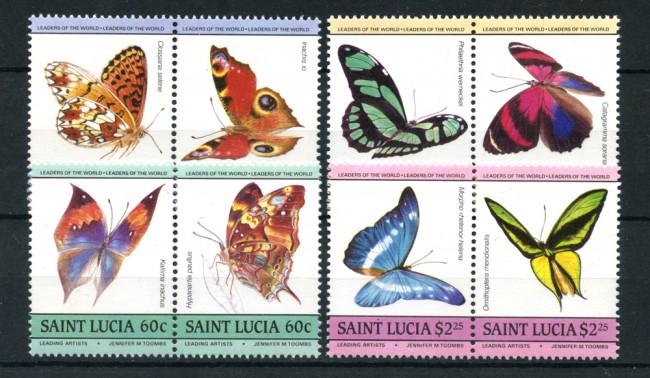 1985 - ST.LUCIA - LOTTO/20275 - FARFALLE 8v. - NUOVI