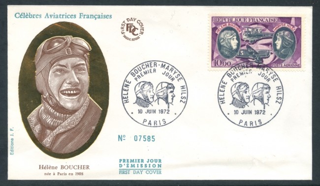1972 - FRANCIA - PIONIERI AVIAZIONE - BUSTA FDC - LOTTO/25741