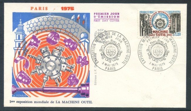 1975 - FRANCIA - MACCHINE UTENSILI ESPOSIZIONE - BUSTA FDC - LOTTO/26476