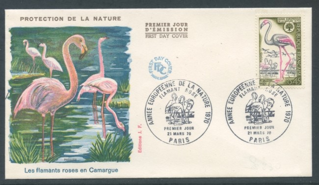 1970 - FRANCIA - PROTEZIONE NATURA FENICOTTERO - BUSTA FDC - LOTTO/26525