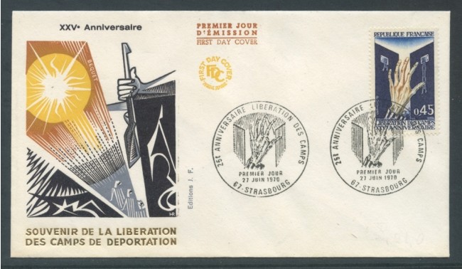 1970 - FRANCIA - CAMPI DI CONCENTRAMENTO - BUSTA FDC - LOTTO/26533