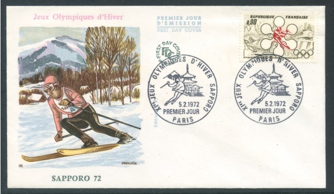 1972 - FRANCIA - OLIMPIADI DI SAPPORO - BUSTA FDC - LOTTO/26545