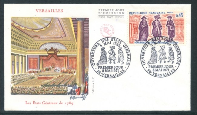 1971 - FRANCIA - STORIA STATI GENERALI - BUSTA FDC - LOTTO/26547