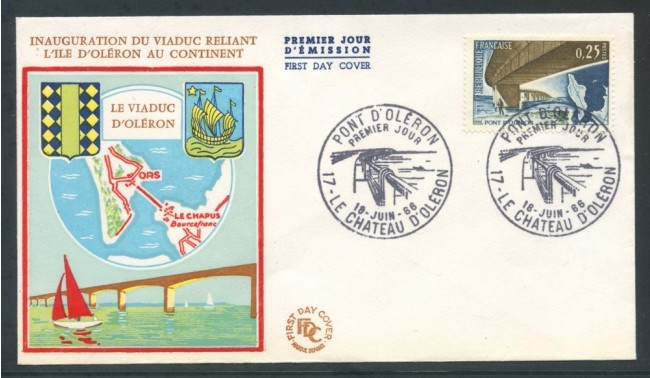 1966 - FRANCIA - PONTE DI OLERON - BUSTA FDC - LOTTO/26672